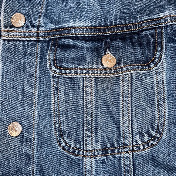 Acne Studio Blä Konst Lamp Denim Jacket in Mid Blue - Picture 4 of 12